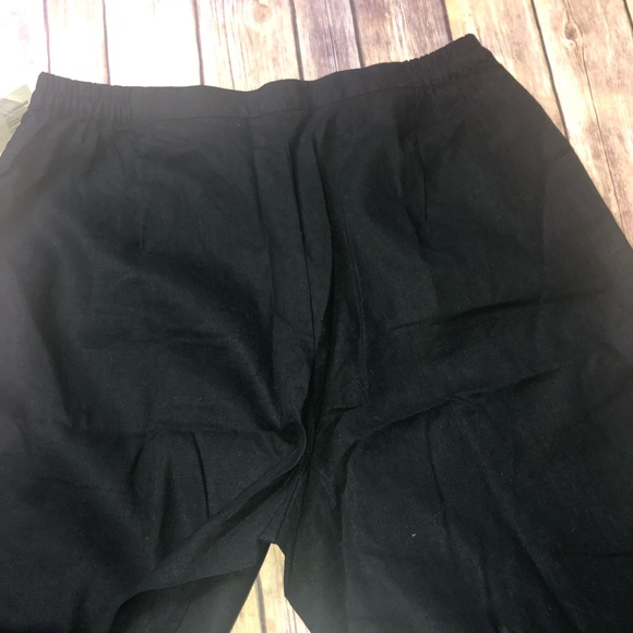 🦋Jaclyn Smith Linen Black Crop Pants - Picture 4 of 9